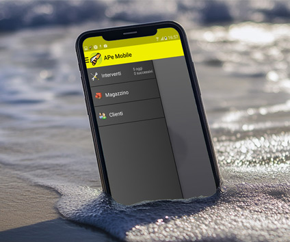 Schermata App APe Mobile Manutenzione